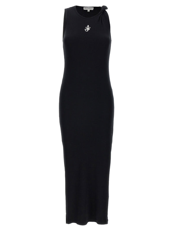 J.w.anderson Logo Ribbed Dress