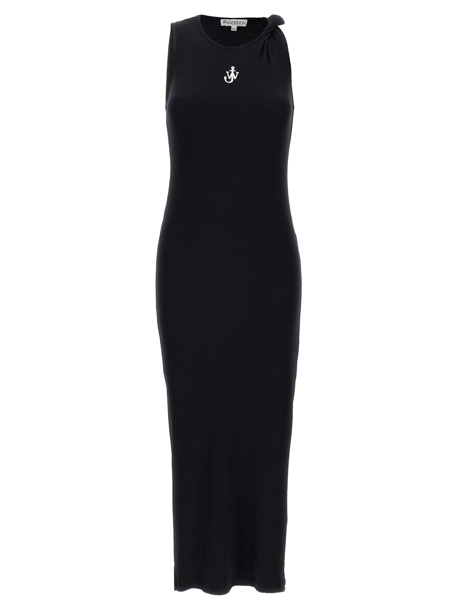 J.w.anderson Logo Ribbed Dress