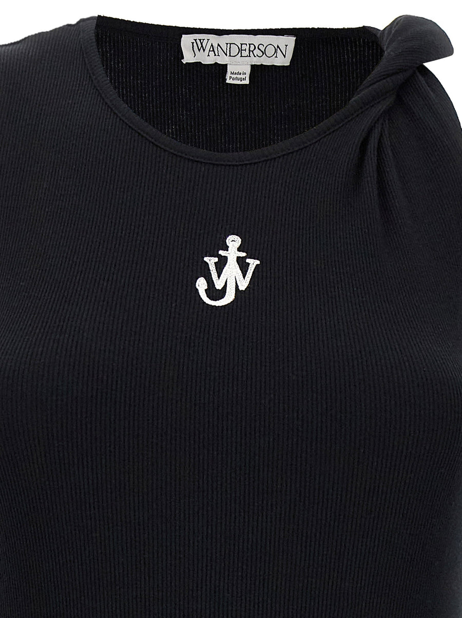 J.w.anderson Logo Ribbed Dress