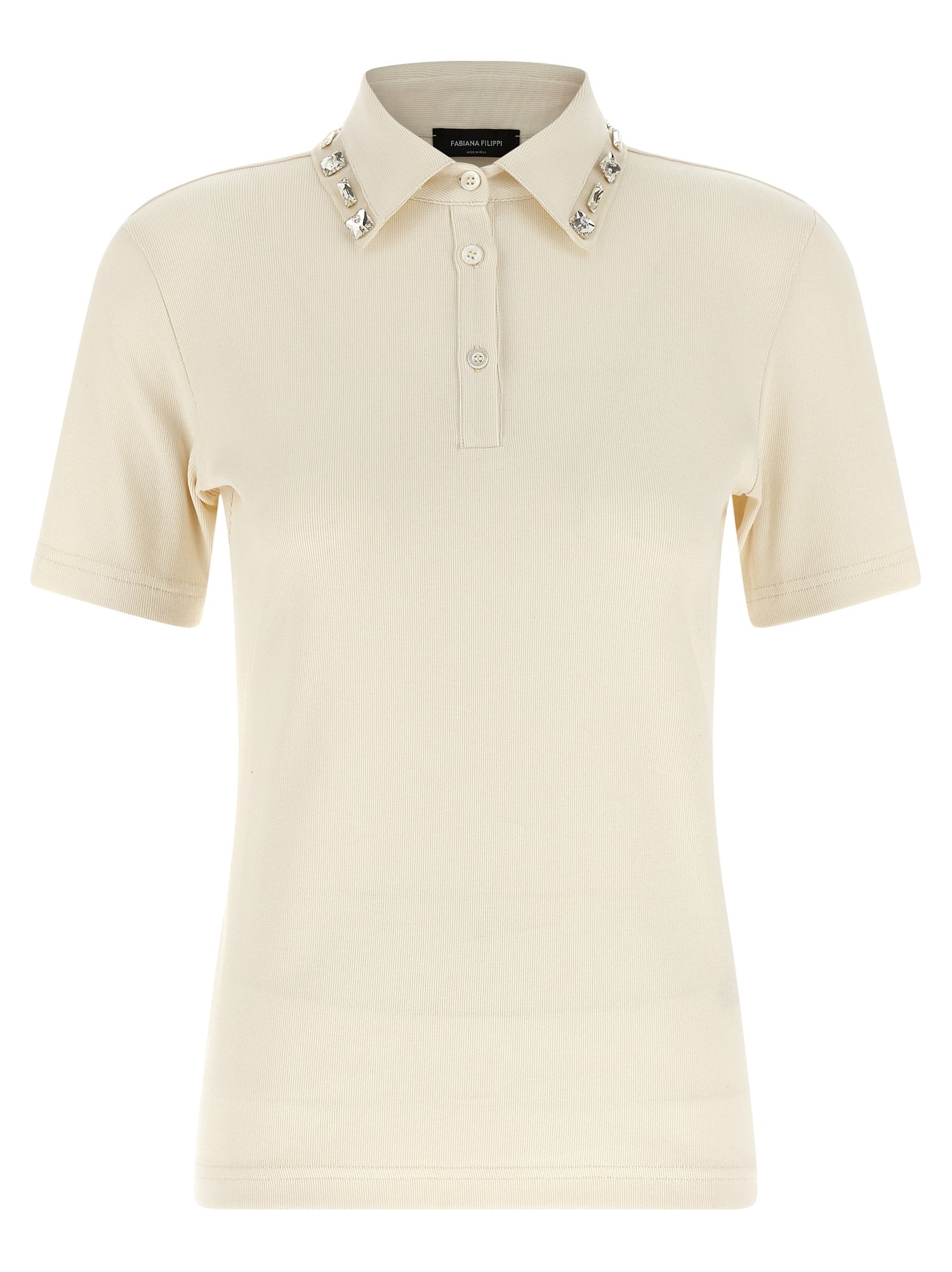 Fabiana Filippi Crystal Collar Polo Shirt