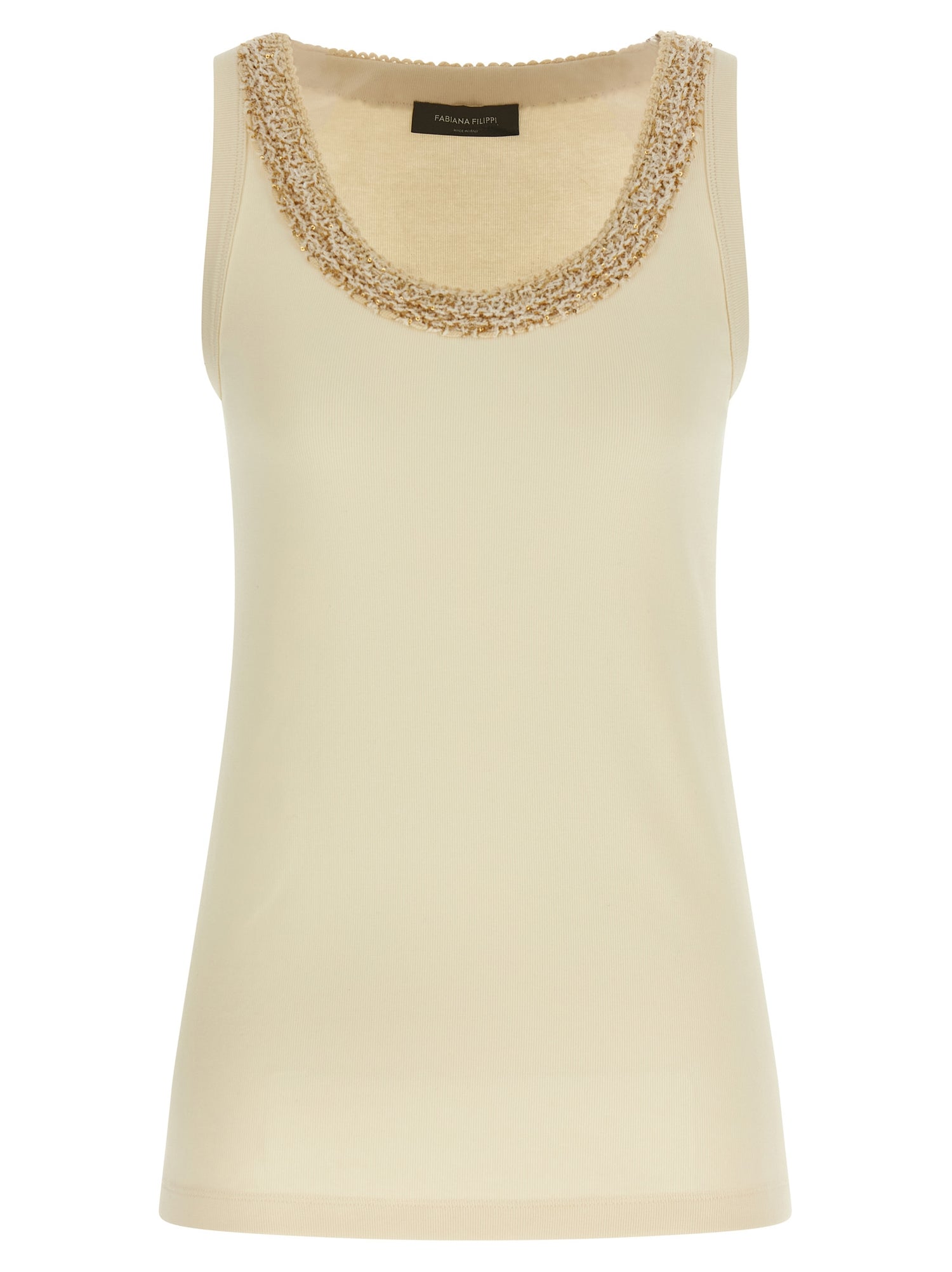 Fabiana Filippi Tweed Insert Top