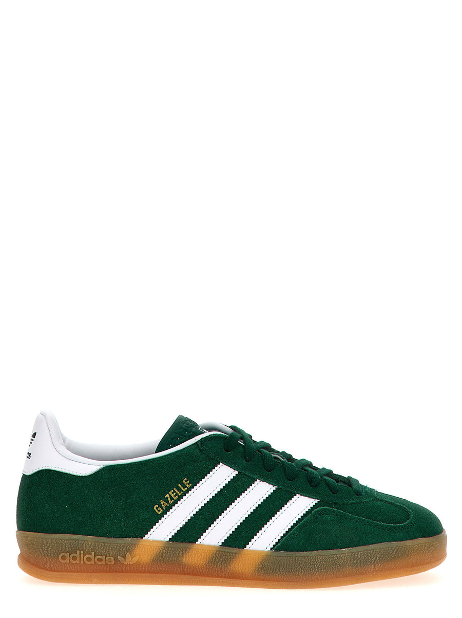 Adidas Originals Gazelle Indoor Green Calfskin Leather Sneakers Unisex