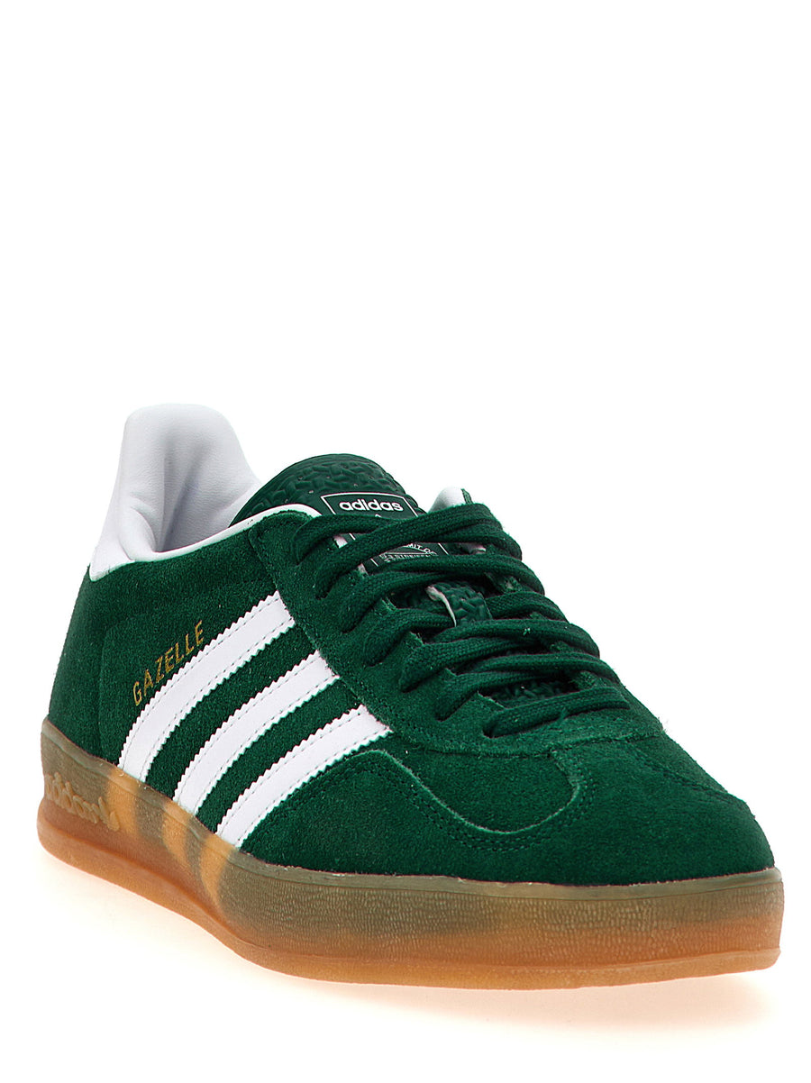 Adidas Originals Gazelle Indoor Green Calfskin Leather Sneakers Unisex