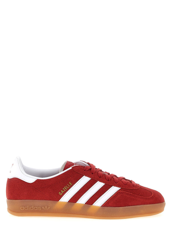 Adidas Originals Gazelle Indoor Sneakers Red Calfskin Leather Unisex