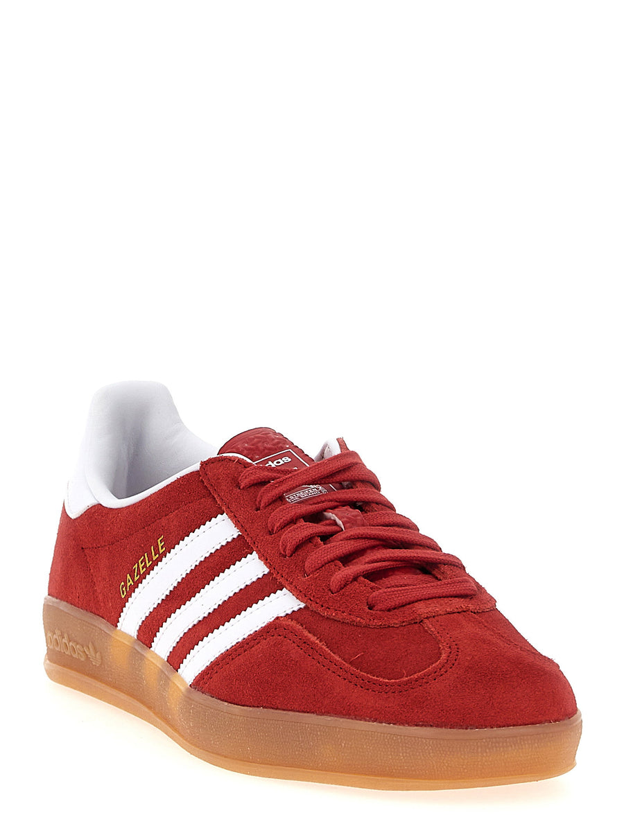 Adidas Originals Gazelle Indoor Sneakers Red Calfskin Leather Unisex