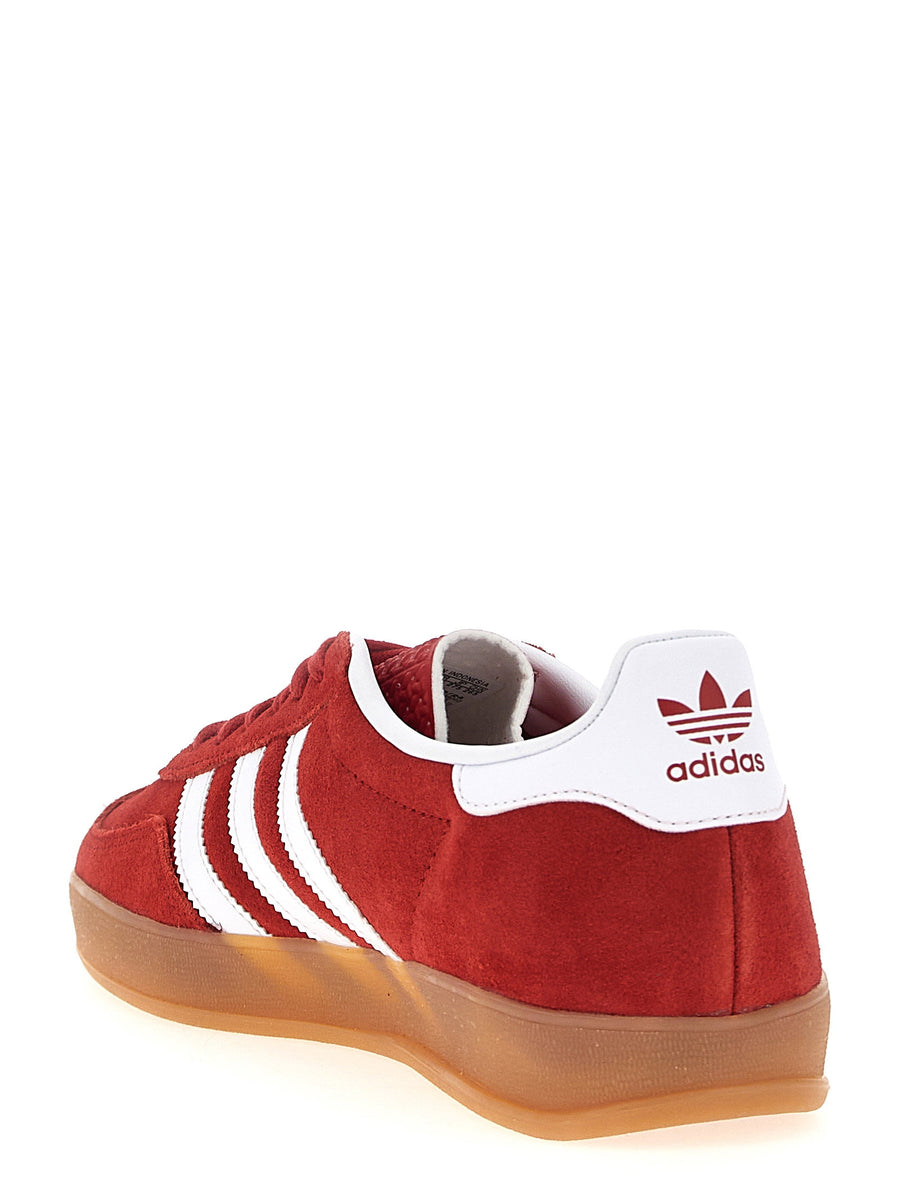 Adidas Originals Gazelle Indoor Sneakers Red Calfskin Leather Unisex