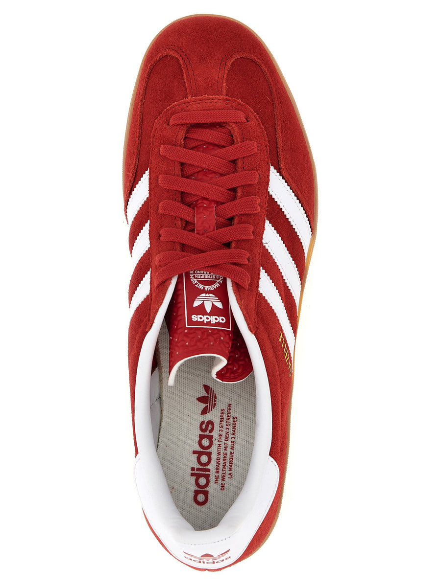 Adidas Originals Gazelle Indoor Sneakers Red Calfskin Leather Unisex