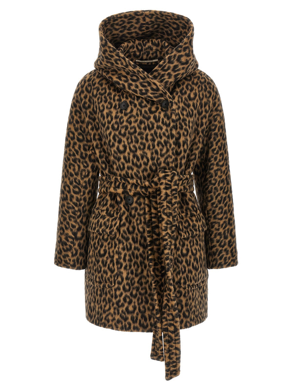 Luxurious Tagliatore Jilly Coat Multicolor Wool Mohair Blend Warmth With Statement Silhouette For Women