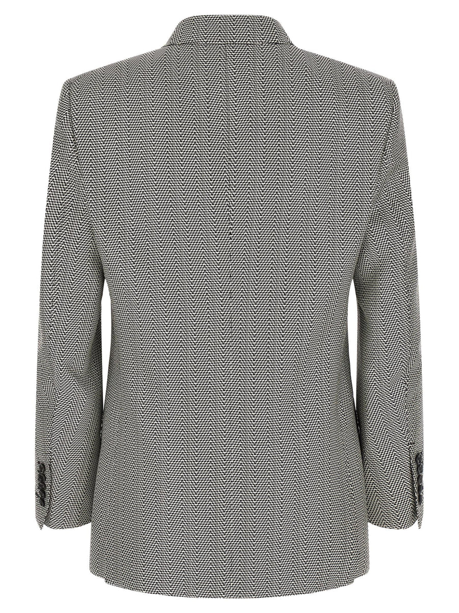 Tom Ford Silk Jacquard Blazer Women Dressy Double Breasted