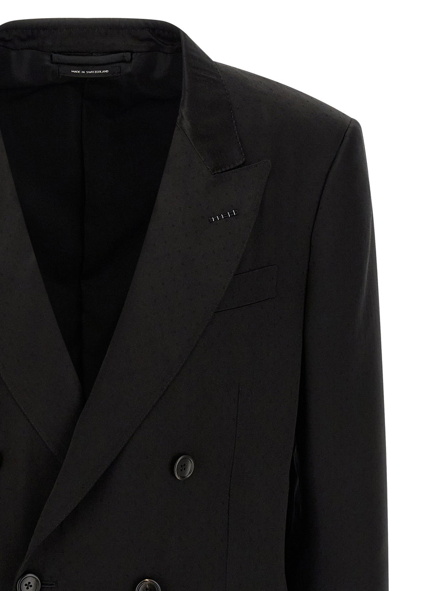 Tom Ford Tone-on-tone Polka Dot Blazer