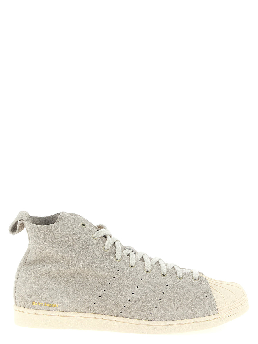 Adidas Originals By Wales Bonner Superstar Hi Sneakers Gray Leather