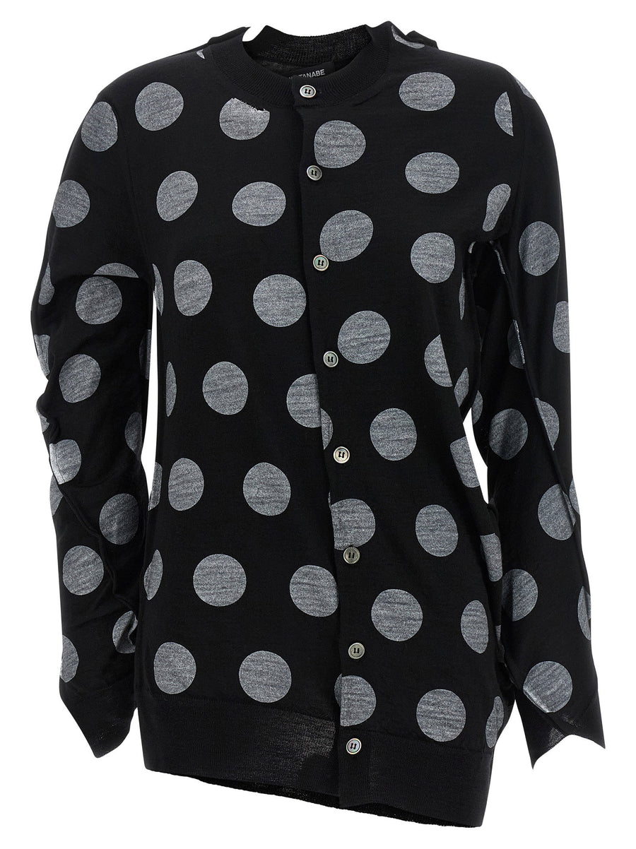 Junya Watanabe Polka Dot Maxi Cardigan