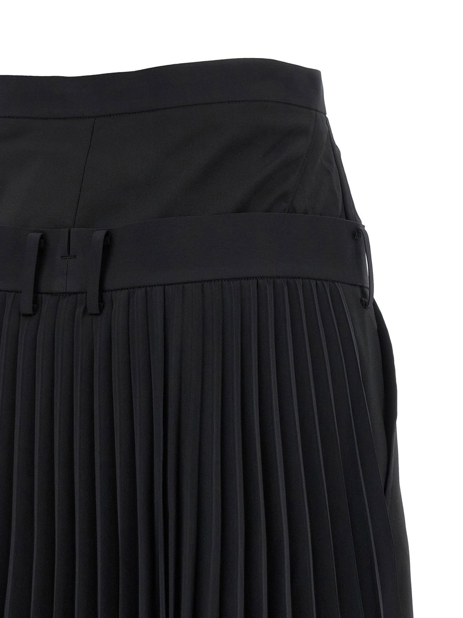 Junya Watanabe Black Pleated Wool Blend Trousers for Women