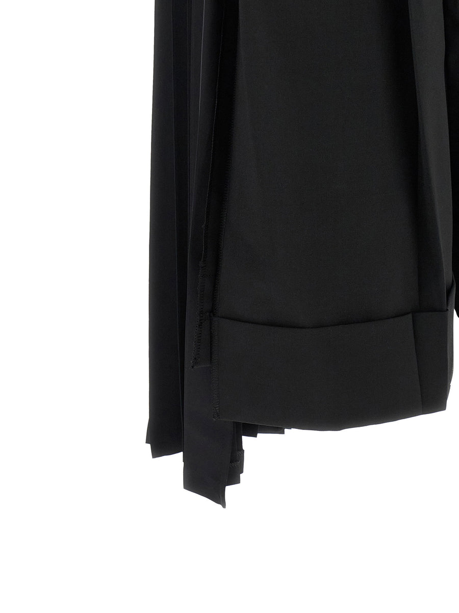 Junya Watanabe Black Pleated Wool Blend Trousers for Women