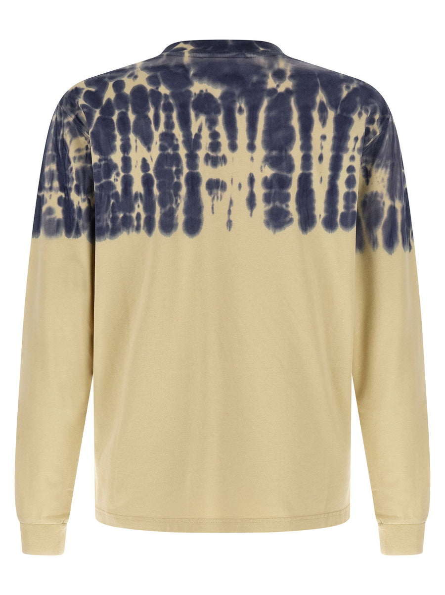 J.w.anderson Ribbon Anchor Maxi Embroidery Tie Dye T Shirt Premium Cotton For Men Relaxed Fit