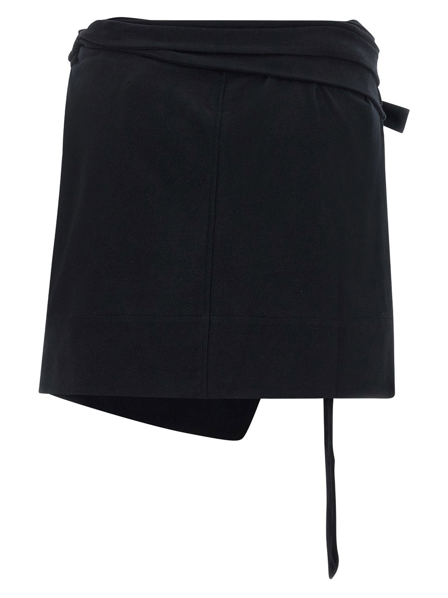 Isabel Marant Berenice Skirt For Women Cotton Jersey Wallet Silhouette With Tie Closure And Asymmetric Hem