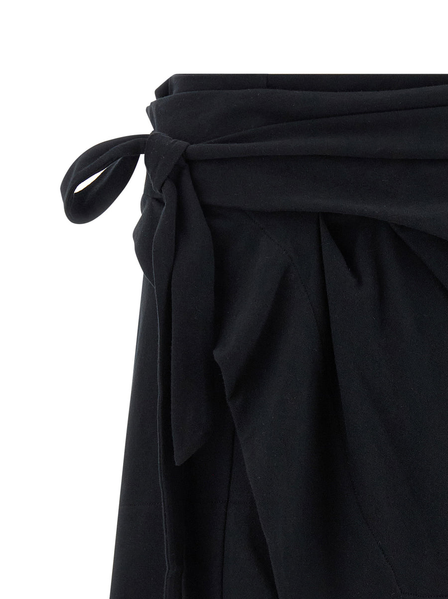 Isabel Marant Berenice Skirt For Women Cotton Jersey Wallet Silhouette With Tie Closure And Asymmetric Hem