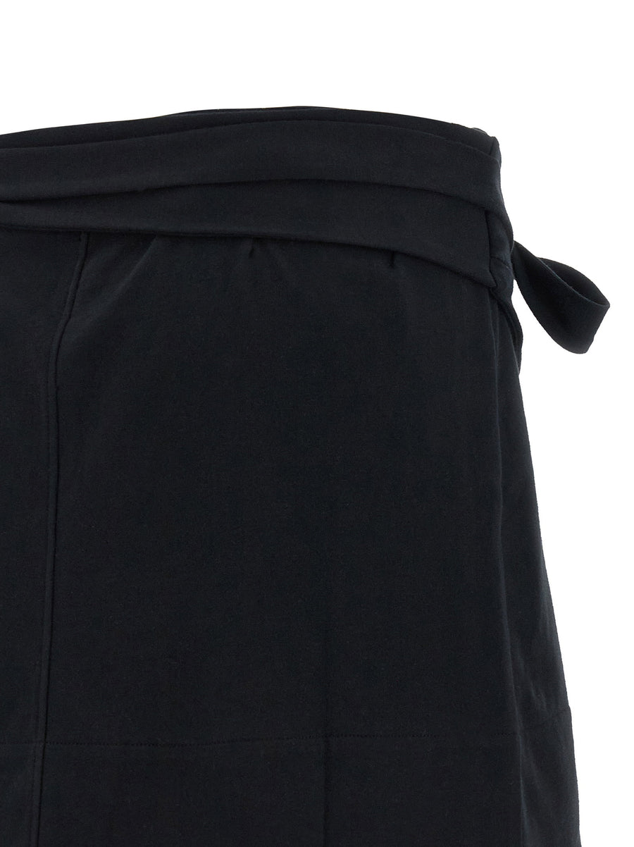 Isabel Marant Berenice Skirt For Women Cotton Jersey Wallet Silhouette With Tie Closure And Asymmetric Hem