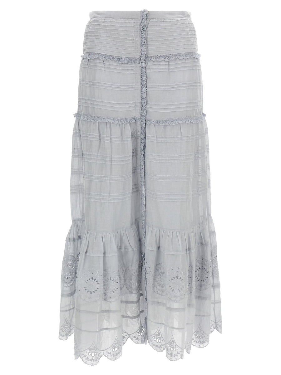 Marant Etoile Paoline Skirt Flared Cotton Lace Chic Women