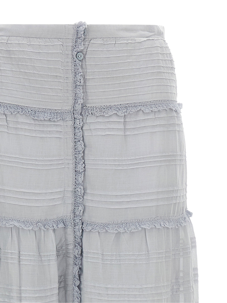Marant Etoile Paoline Skirt Flared Cotton Lace Chic Women