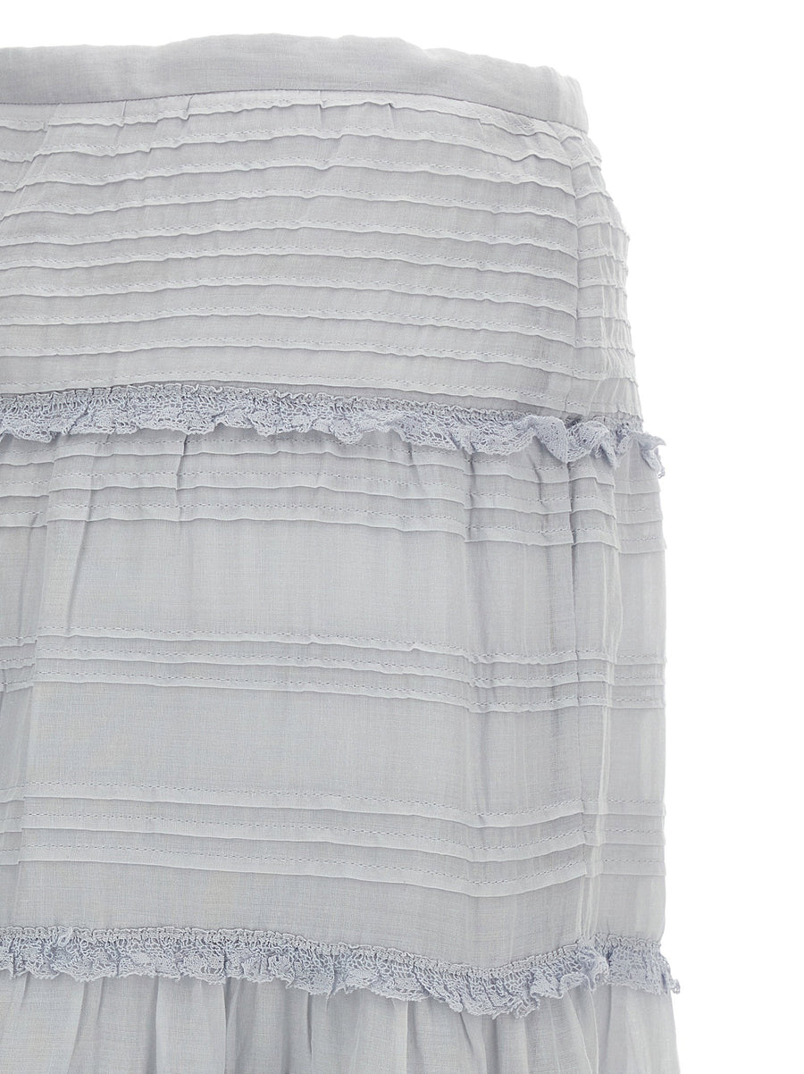 Marant Etoile Paoline Skirt Flared Cotton Lace Chic Women