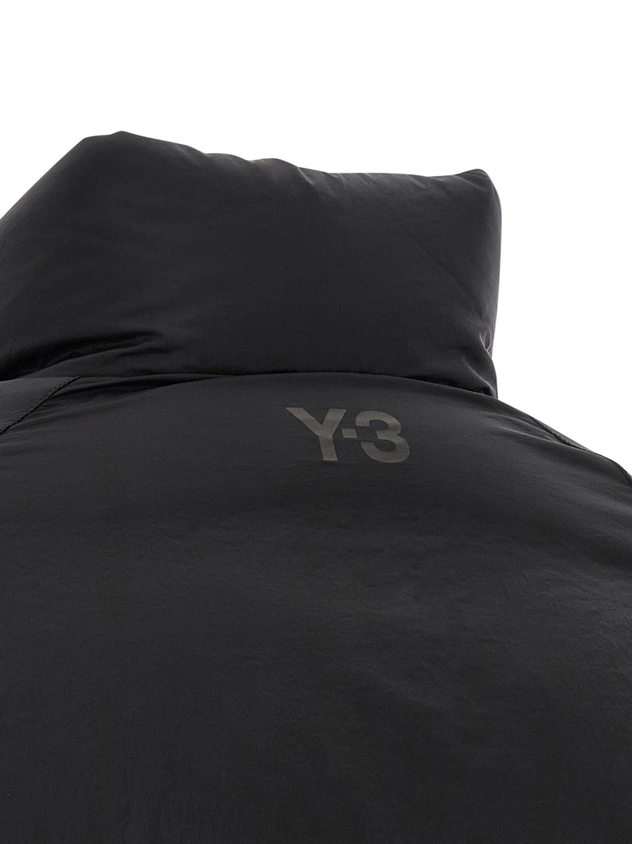 Y-3 Black Men Puffer Down Jacket Nylon Shell Premium
