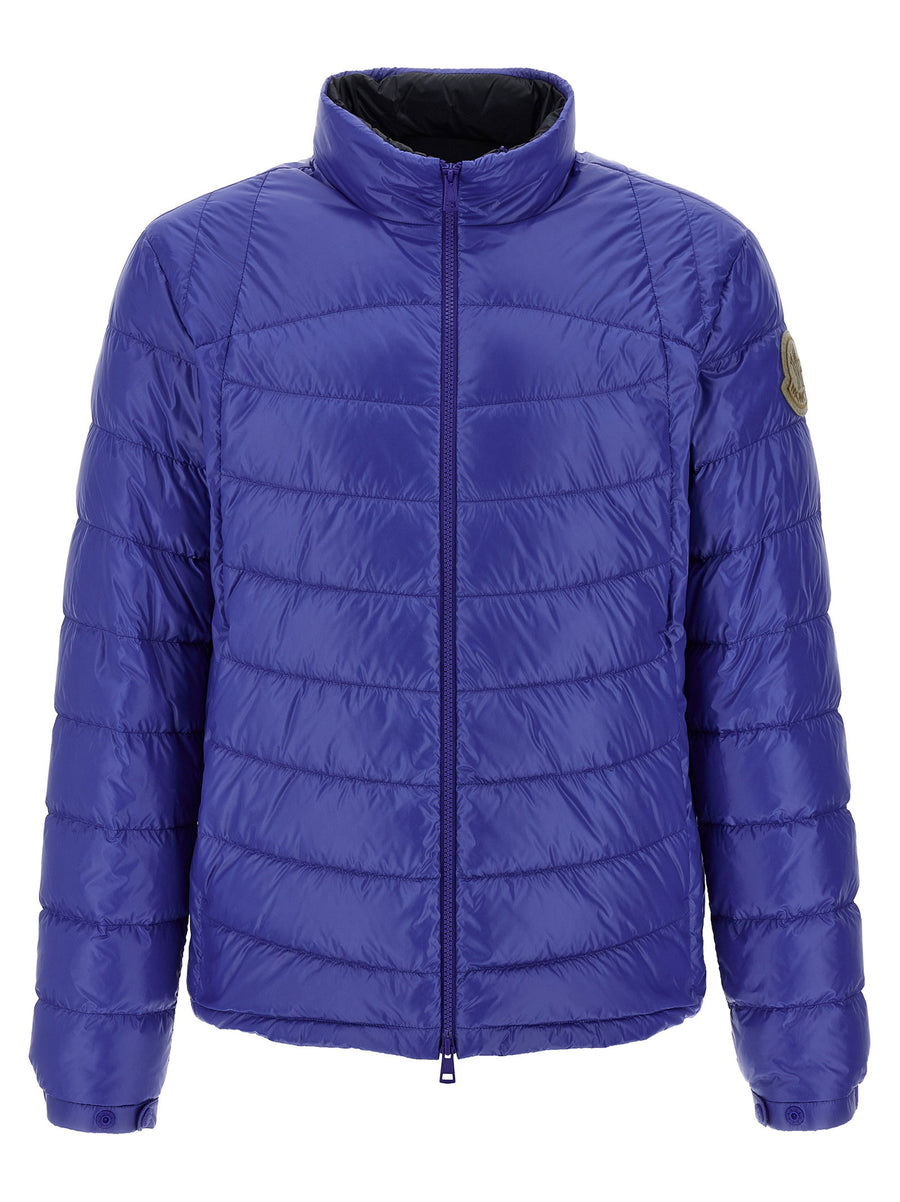 Moncler Galeso Down Jacket Blue Nylon With Removable Hood