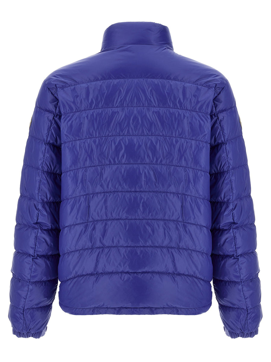 Moncler Galeso Down Jacket Blue Nylon With Removable Hood
