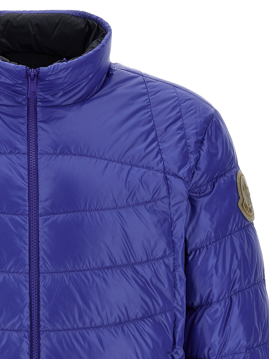 Moncler Galeso Down Jacket Blue Nylon With Removable Hood