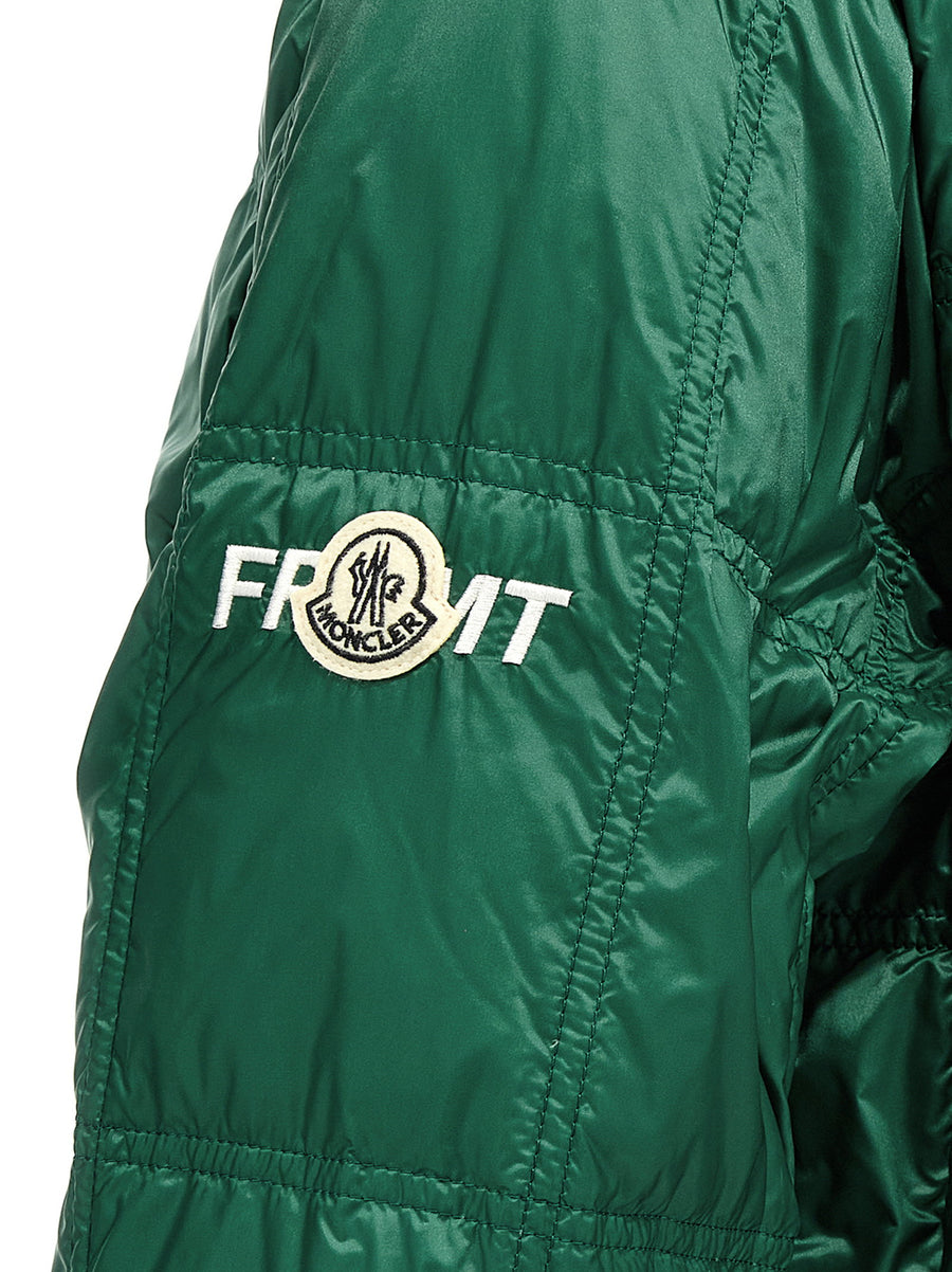 Moncler Genius Frgmt Jayel Down Jacket Green Fringe Quilted Warmth For Men Luxury Streetwear