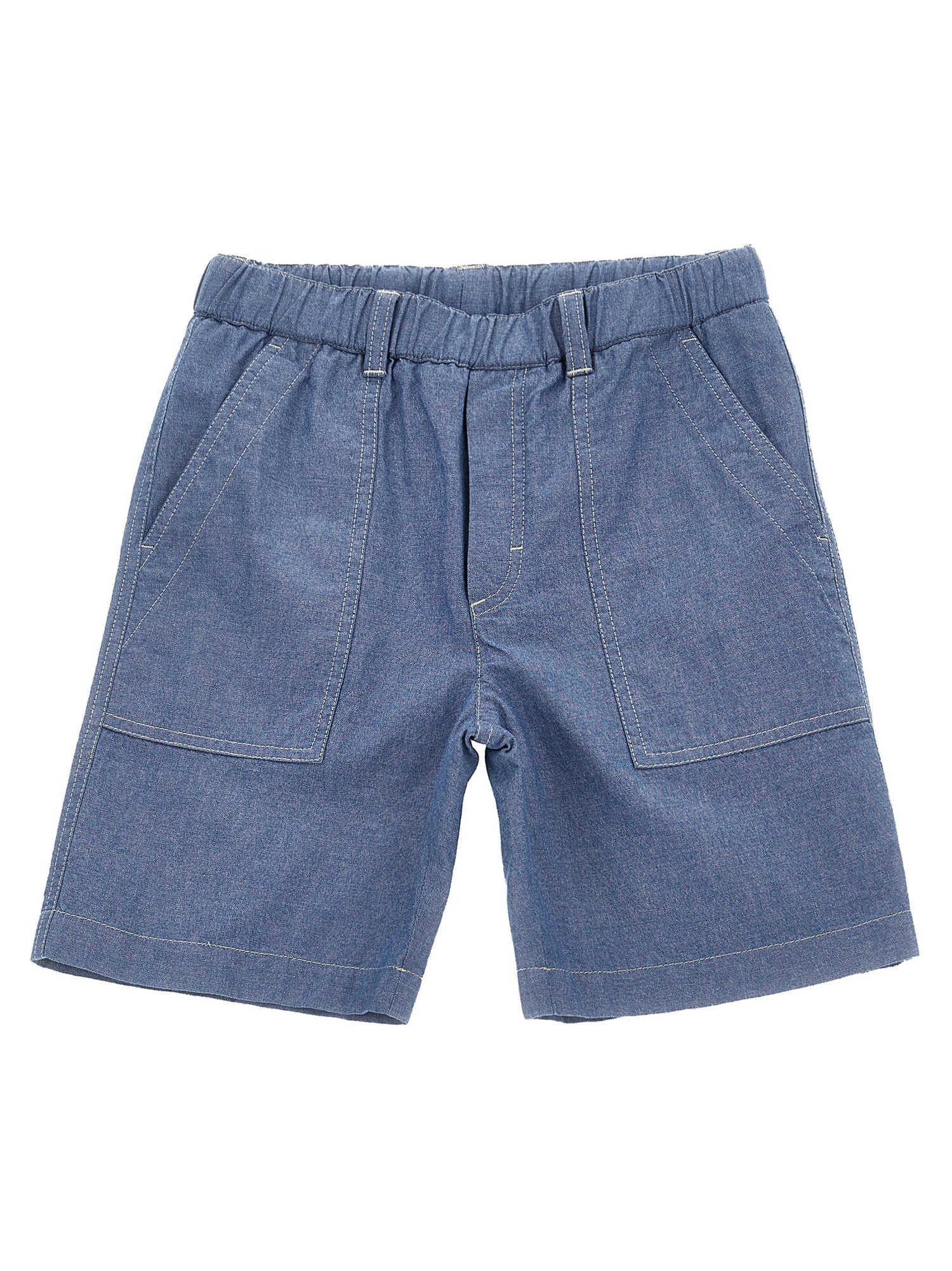 Moncler Enfant Denim Bermuda Shorts