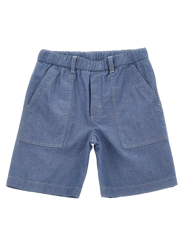 Moncler Enfant Denim Bermuda Shorts