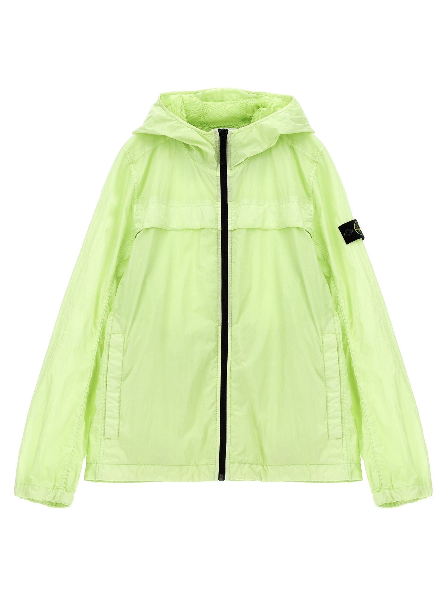 Stone Island Junior Logo Badge Hooded Jacket