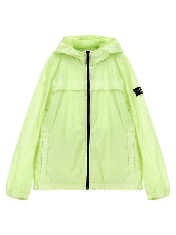Stone Island Junior Logo Badge Hooded Jacket