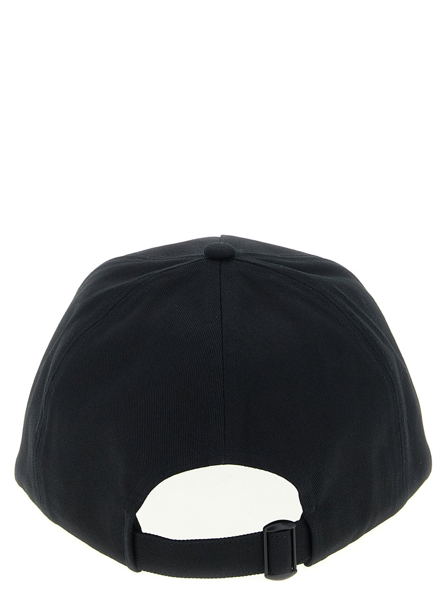 Moncler Baseball Cap For Men, Luxury 100% Cotton, Adjustable Back Strap, Black, Front Logo Patch, One Size