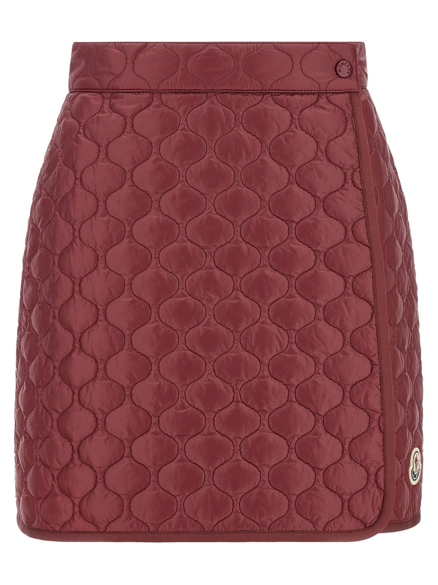 Moncler Quilted Square Skirt Lux For Women Bordeaux