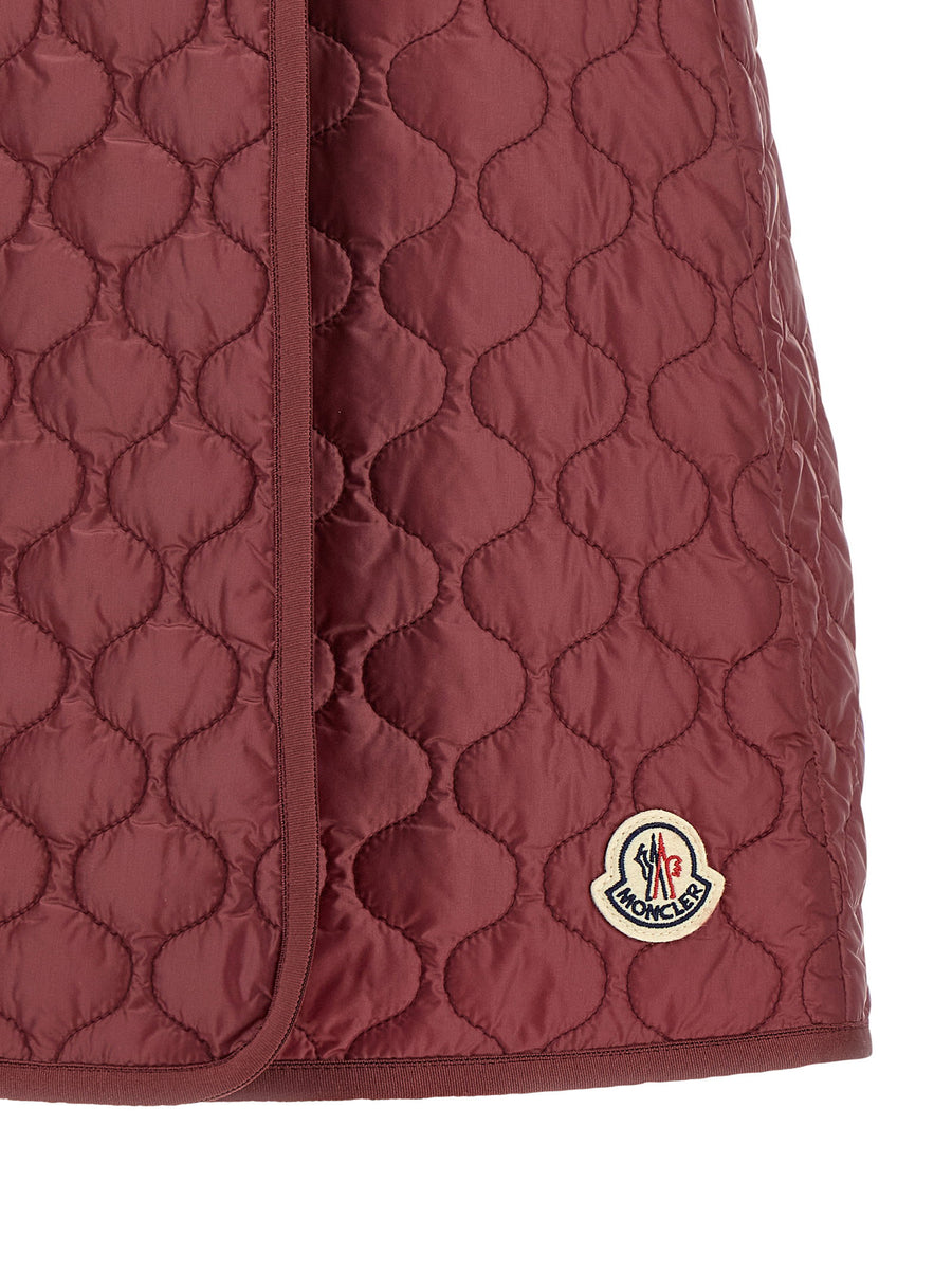 Moncler Quilted Square Skirt Lux For Women Bordeaux