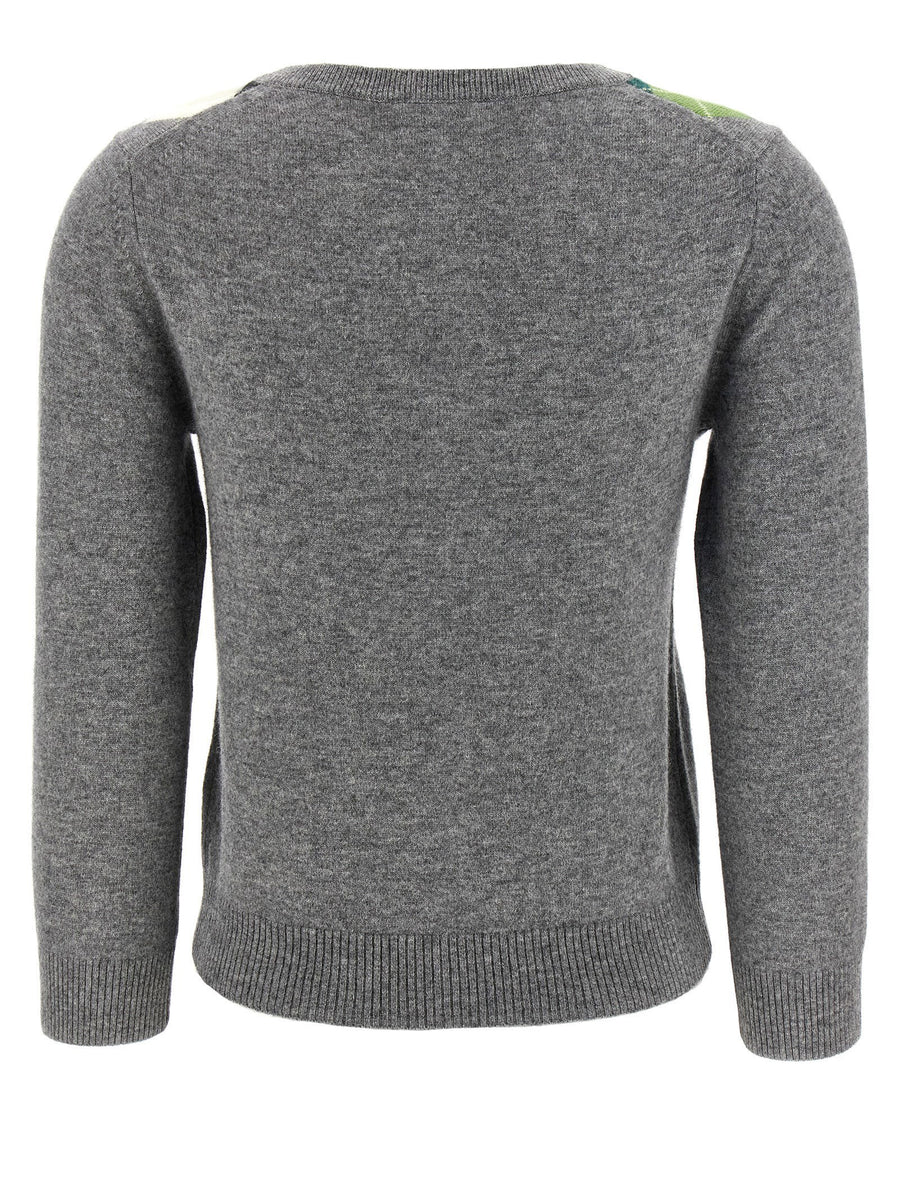 Ganni Grey Check Cardigan