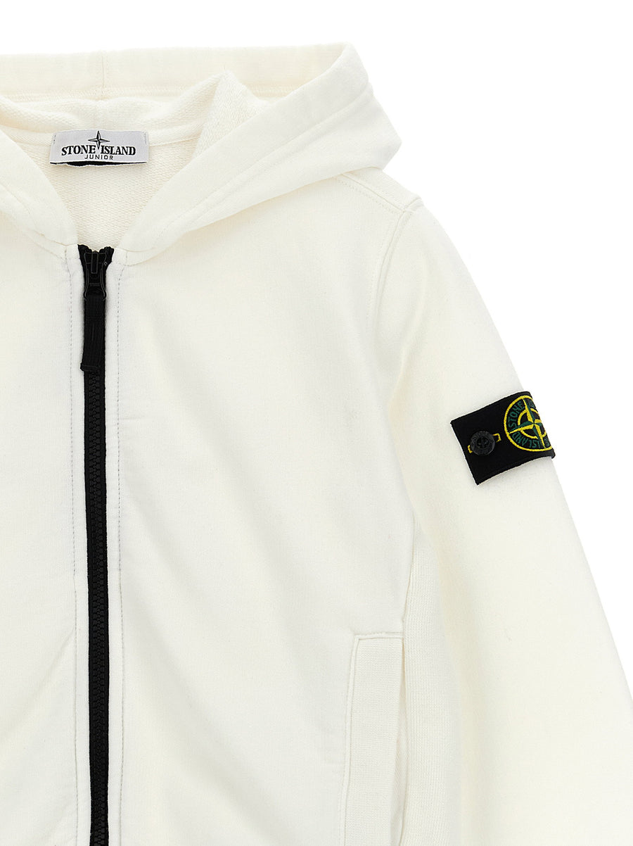 Stone Island Junior Logo Badge Hoodie