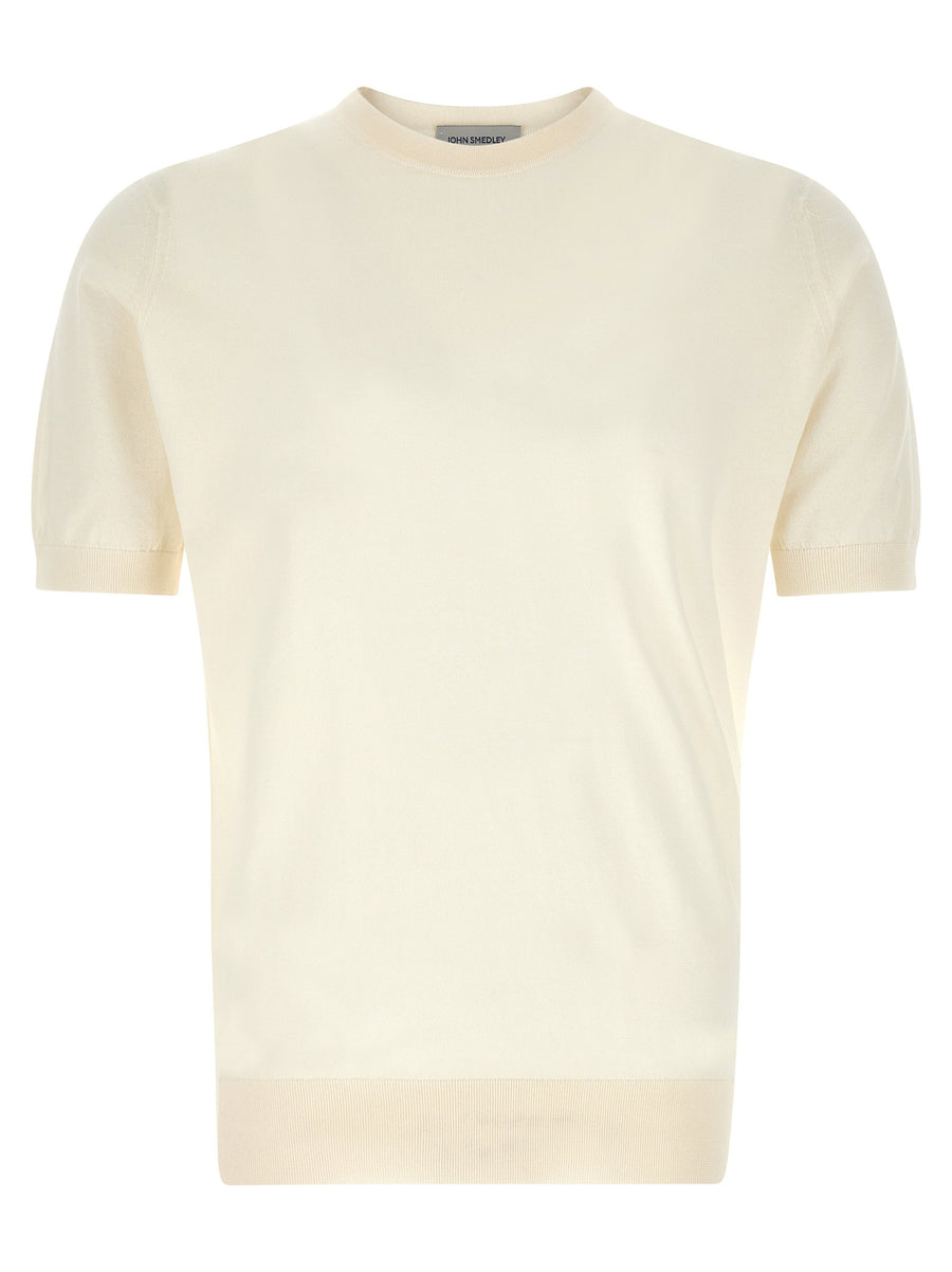 Sea Island Cotton T Shirt By John Smedley Kempton For Men Luxury Everyday Premium White