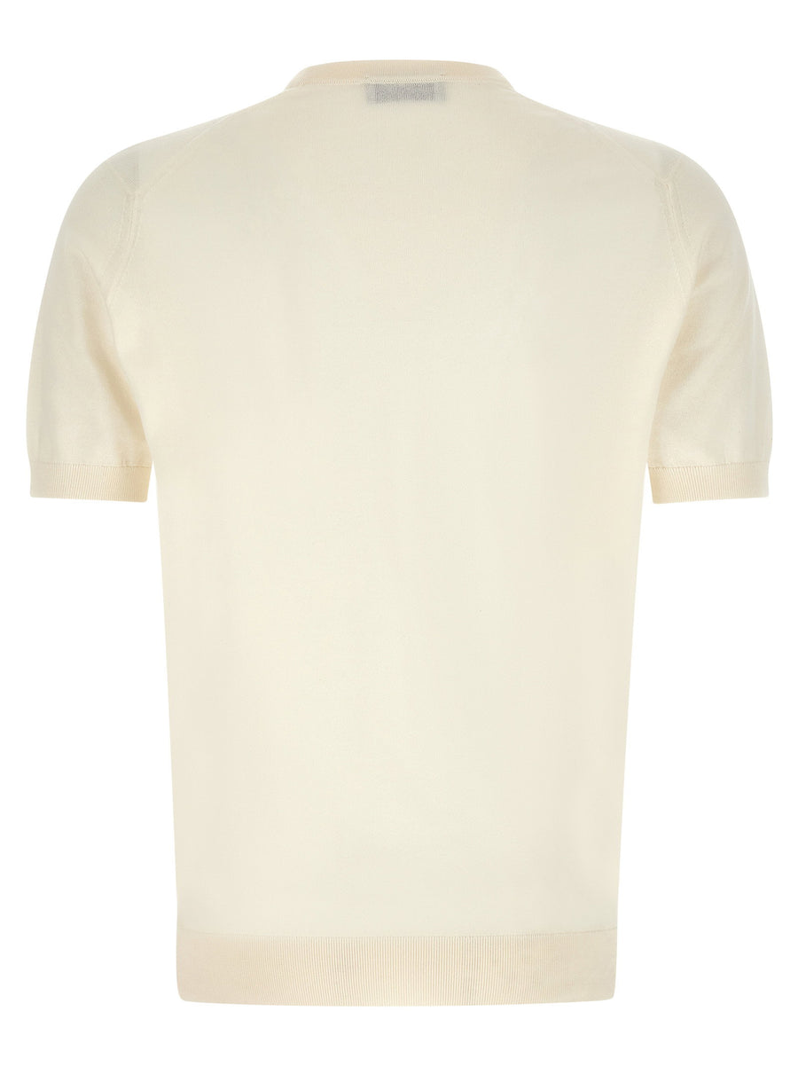 Sea Island Cotton T Shirt By John Smedley Kempton For Men Luxury Everyday Premium White