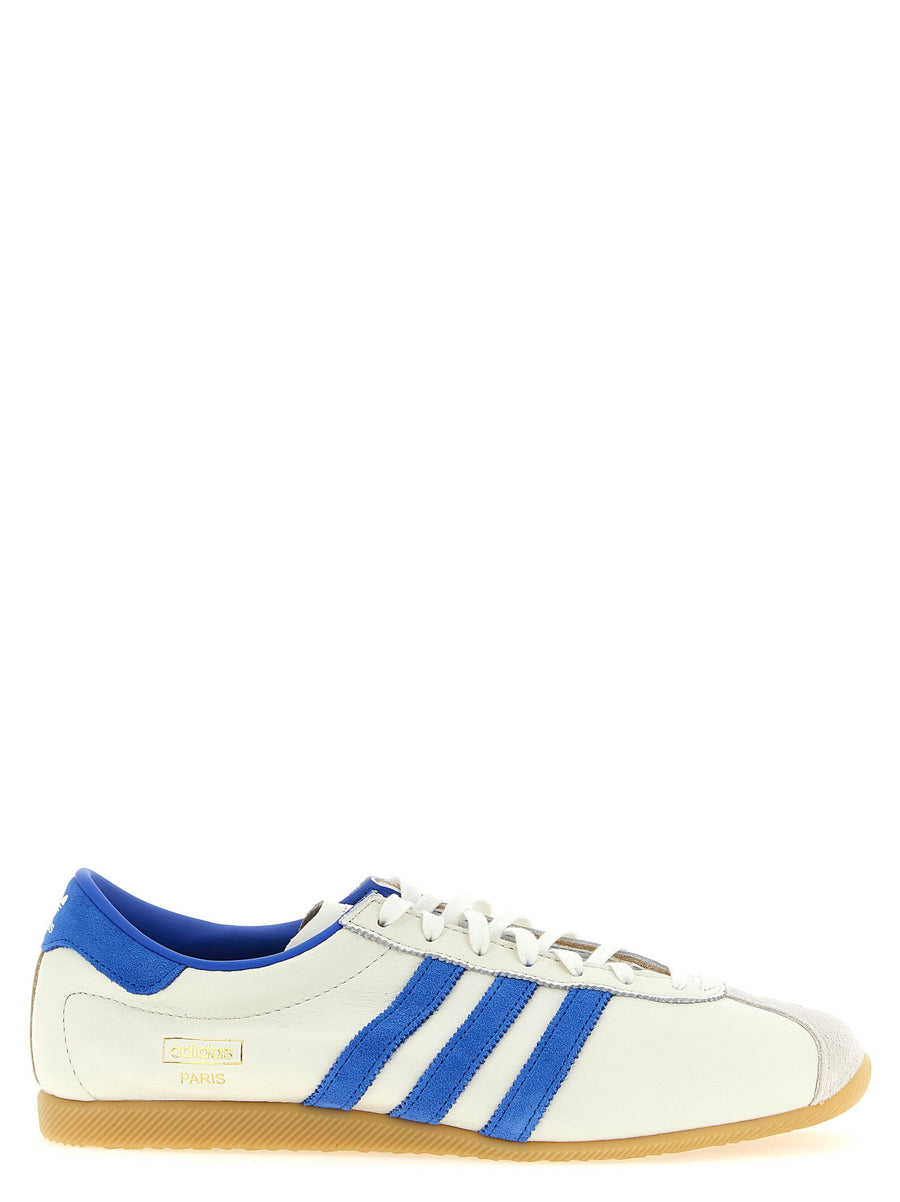 Adidas Originals Paris Sneakers Unisex Premium Calfskin Leather Blue With Suede Accents And Embossed Logos