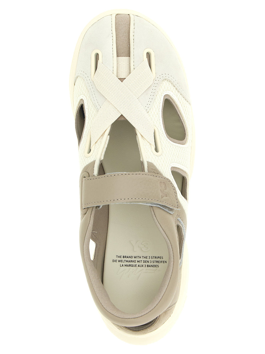 Y3 GSG9 Sandals Luxury Leather Mesh Suede Cutout With Adjustable Velcro Strap For Women