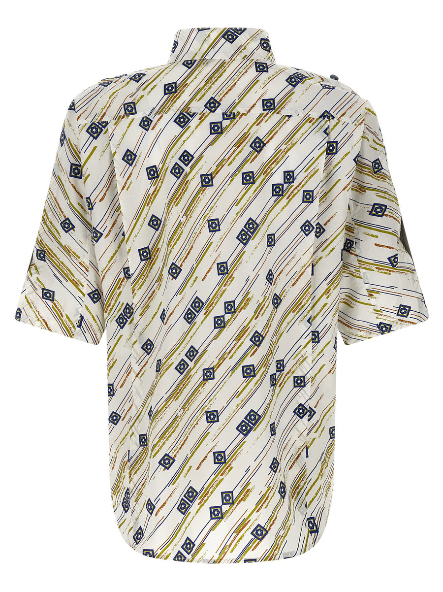 Kiko Kostadinov Gabor Shirt Multicolor Italian Cotton Puffy Texture Graphic Print For Women