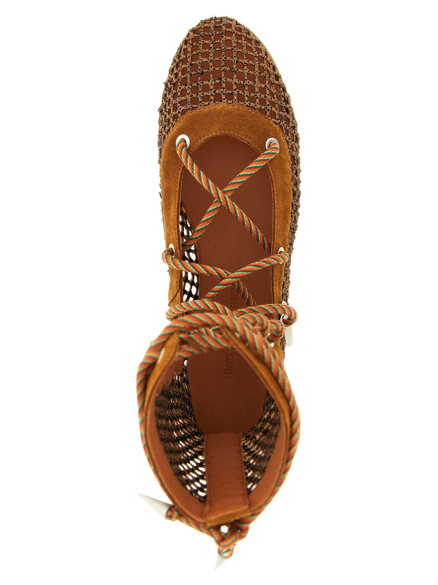 Kiko Kostadinov Reticella Ankle Boots For Women Mesh And Suede Texture With Architectural Bold Silhouette
