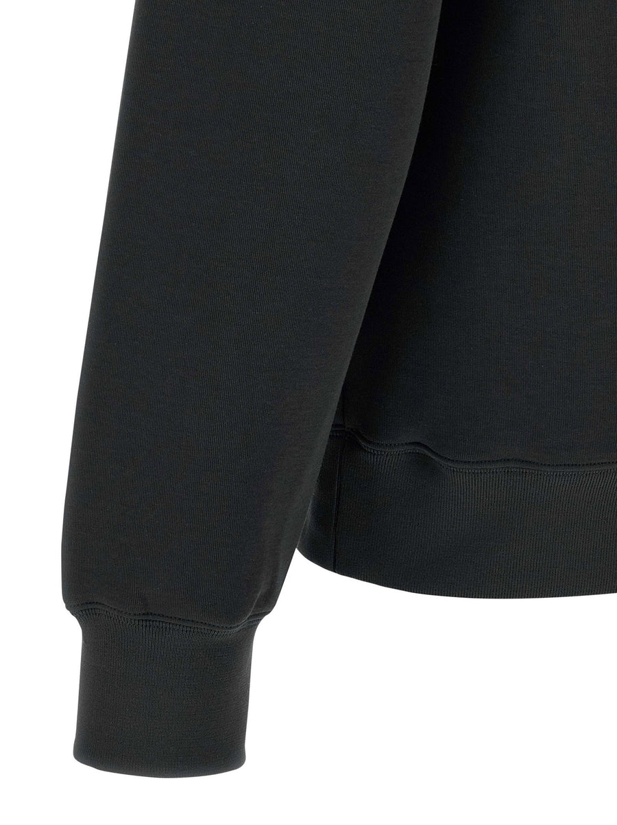 Mackage Krystian Hoodie for Men Premium Black Cotton Blend with Silicone Logo Kangaroo Pocket