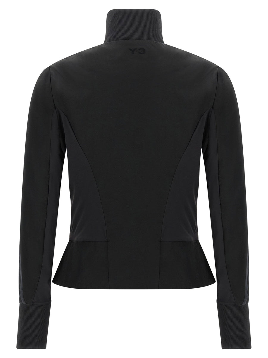 Y-3 Gradient 3 Stripes Sweatshirt Luxe Lightweight Twill With Sculpted Hem For Women