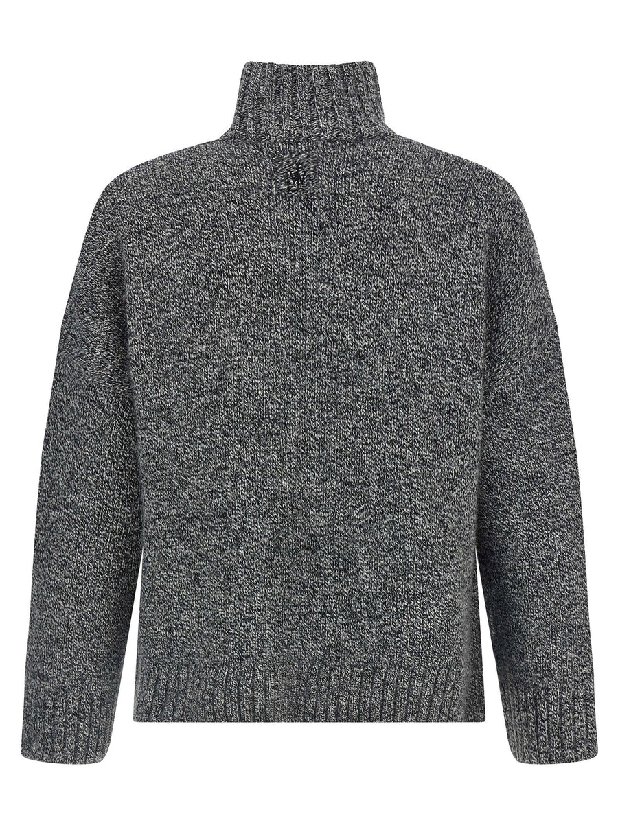 Leather Patch Pocket Sweater By J.W. Anderson For Men Lux Wool-Alpaca Blend With Embossed Logo