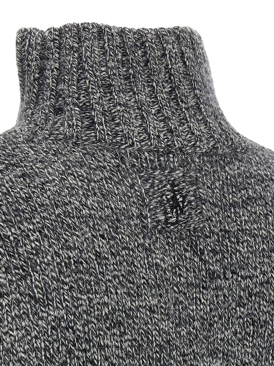 Leather Patch Pocket Sweater By J.W. Anderson For Men Lux Wool-Alpaca Blend With Embossed Logo