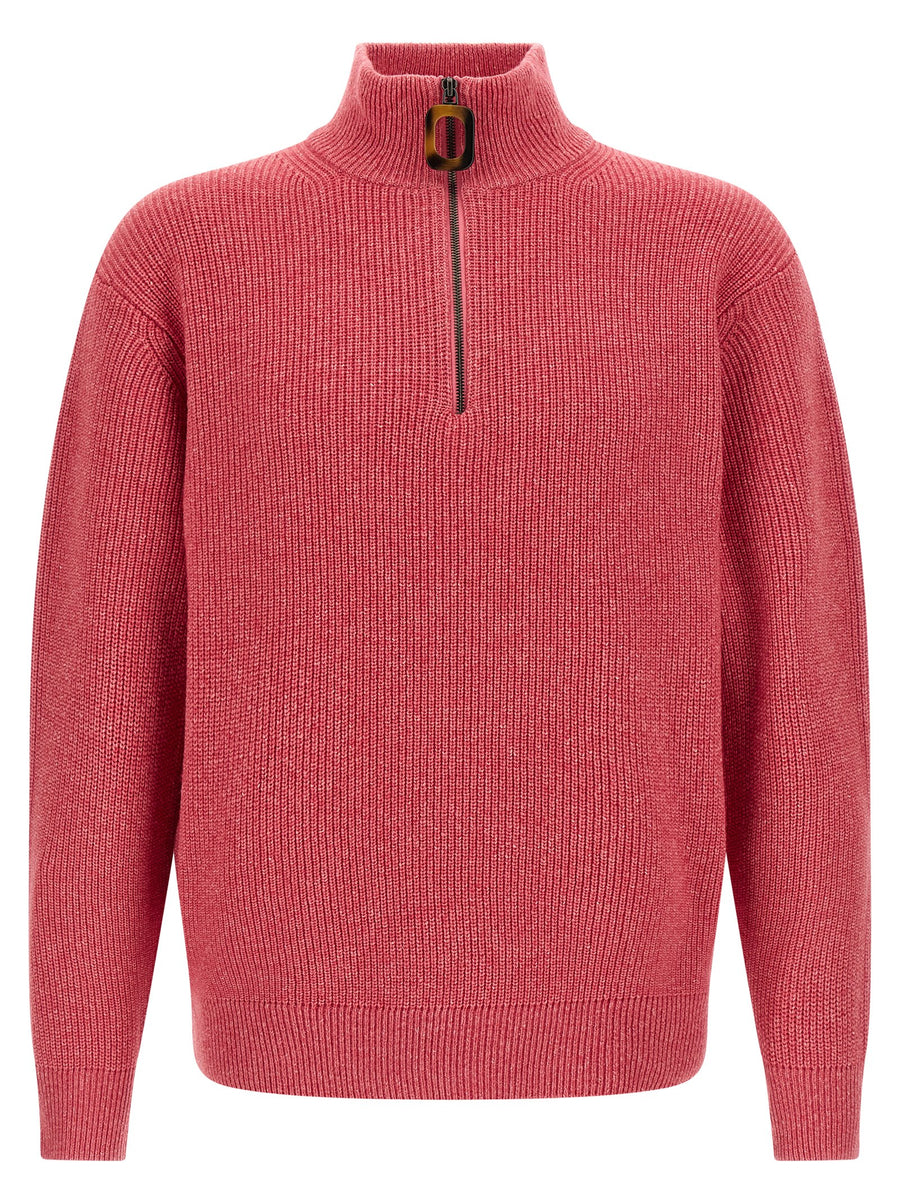 JW Anderson Half Zip Wool Cotton Knit Sweater For Men Luxury Warmth And Texture Style